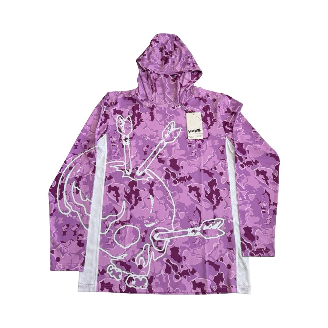 Benditto UV Rashguard Longsleeve Hooded / Face Mask (purple)