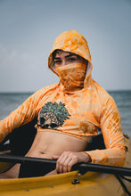 Load image into Gallery viewer, Crop topped hooded Rashguard 💀🍍
