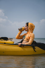 Load image into Gallery viewer, Crop topped hooded Rashguard 💀🍍
