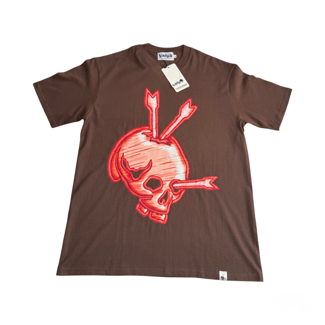 Skull Patch T-shirt (brown/red)