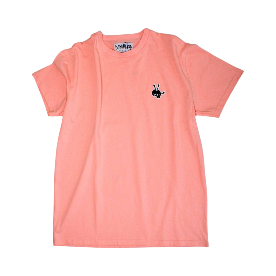 Skull logo T-shirt (pink salmon)