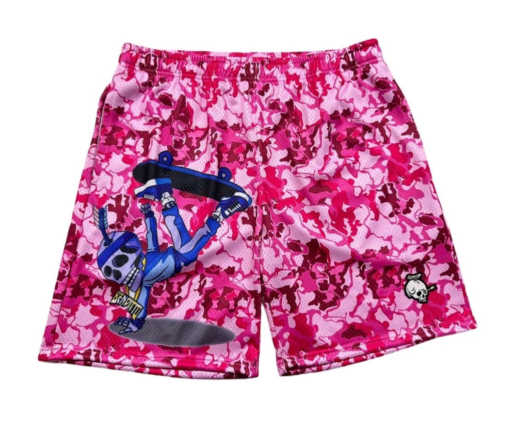 MESH SHORT SKATER (Pink)