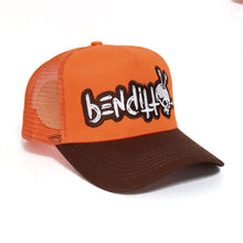 Load image into Gallery viewer, Benditto Trucker Hat (brown / orange)
