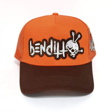 Load image into Gallery viewer, Benditto Trucker Hat (brown / orange)
