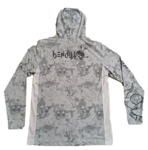 Load image into Gallery viewer, Women’s Benditto UV Rashguard Longsleeve Hooded / Face Mask (gray)
